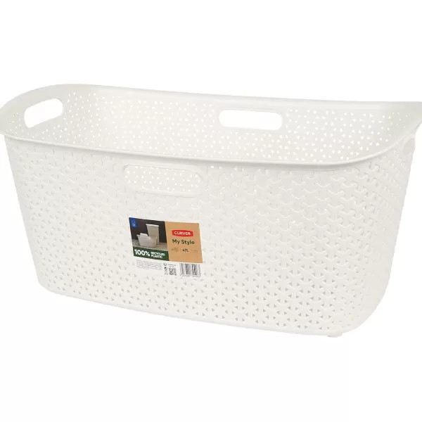 Curver Rattan Wasmand Zwart,Wit Flash Sale
